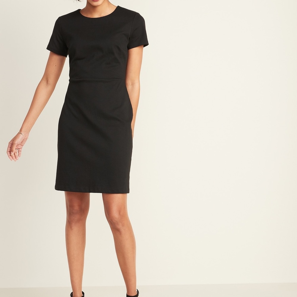 Old Navy Black Ponte Dress XS petite